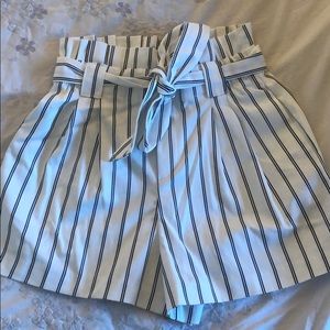 NWOT Striped high-waisted shorts